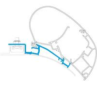 Adattatore per tendalini da tetto dometic pr-adapt pw 2000 e pw 2500 5,5 m
