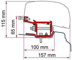 Adattatore per tendalini fiamma renault trafic l1 - deep black - lhd + rhd