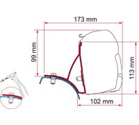 Adattatore per tendalini fiamma trafic/vivaro/primastar