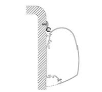 Adattatore per tendalini thule caravan rail 20 x 6 m
