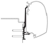 Adattatore per tendalini thule knaus tourer cuv montaggio a parete 3 metri