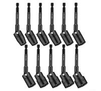 Adattatore per testa a bussola esagonale per avvitatore a percussione, codolo da 1/4 di pollice, in acciaio al cromo vanadio, lunghezza 100 mm, compatibile con chiave elettrica e utensili pneumatici
