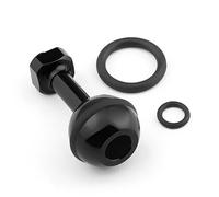 Adattatore per testa a sfera in alluminio da 2,5 cm, montaggio fisso con vite da 1/4", per l'installazione su staffa stabilizzatore per fotografia subacquea (nero)