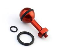 Adattatore per testa a sfera in alluminio da 2,5 cm, montaggio fisso, vite da 1/4 '' per l'installazione su staffa stabilizzatore per fotografia subacquea (rosso)