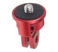 Adattatore per treppiede in lega di alluminio da 1/4"-20 per Insta360, Hero 13, Hero 12, supporto per montaggio standard e posizionamento angolare senza soluzione di continuità (rosso)
