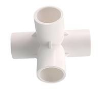 Adattatore per tubi in PVC da 50 mm, adattatore di giunti connettori di accoppiamento per la connessione del tubo dell'acqua da giardino, bianco Four-Connections 50mm