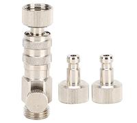 Adattatore per tubo aerografo Raccordo a sgancio rapido Raccordo di regolazione del flusso d'aria in ottone per compressore d'aria e aerografo Uso professionale Set da 3 pezzi