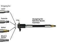 Adattatore Per Tubo Da Nifisk Parkside B&D Lavor A Kärcher Quick Connect