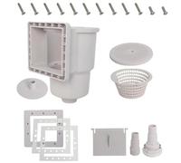 Adattatore per tubo da piscina fuori terra, piastra di vuoto e accessori di ritorno, struttura in plastica, ideale per lo smaltimento efficiente dei rifiuti