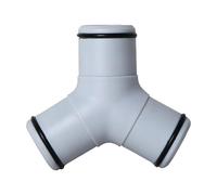 Adattatore per tubo della pompa della piscina, splitter resistente a 3 vie, a prova di perdite, 8,8 x 8,8 x 3,2 cm, connettore per tubo della piscina, accessorio per la circolazione 'acqua