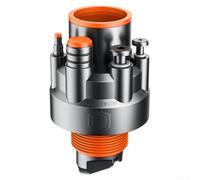 Adattatore per tubo di scarico per lavello da cucina, triplo collegamento per purificatore d'acqua e scarico principale, chiusura automatica, previene il montaggio in PVC da 50 mm e 75 mm con inserto