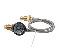 Adattatore per tubo di trasferimento per BS 341 Nr 3 bottiglia di Argon G 5/8 connettore ad alta pressione in acciaio inox intrecciato 90 cm compatibile con UK misura 3 cilindri in argon (stile 1)