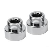 Adattatore per tubo doccia da 3/4 a 1/2 per raccordo filettato BSP in ottone cromato per doccetta flessibile e configurazioni a testa fissa (2 pezzi)