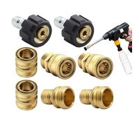 Adattatore per tubo idraulico - stabile a sgancio rapido - Set di adattatori per idropulitrice, per lavaggio auto e pulizia di vie ed edifici