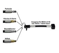 Adattatore Per Tubo Kärcher Nifisk Parkside B&D Bosch Su M22x1,5 IG