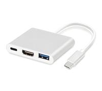 Adattatore per TV Monitor 3in1 Hub USB - C, USB 3.0, HDMI 4k - Bianco