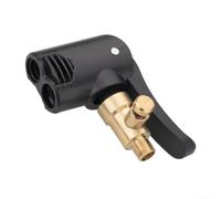 Adattatore per ugello per pompa di gonfiaggio con connettore a clip per valvola pneumatico, per uso in auto e bici, plastica ABS e struttura in ottone, compatibile con la maggior parte delle ruote