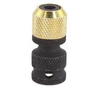 Adattatore per utensili da 1/2" quadrato a 1/4" esagonale per interscambio tra trapani elettrici e per prese con connessione stabile (B)