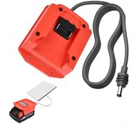 Adattatore per utensili elettrici DC552.1 compatibile con batterie agli ioni di litio da 12 V, 18 V, 20 V, massimo, per la gestione unificata della flotta di utensili (rosso 18 v)