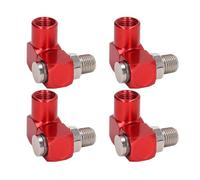 Adattatore Per Utensili Pneumatici da 150 Psi, Connettore Tubo Aria a 360 Gradi 4 PCS, adatto a Vari Strumenti Pneumatici, Materiale Di Ossido Di Alluminio anodizzato Leggero e Rosso
