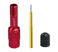 Adattatore per Valvola Forcella Bicicletta, Prolunga per Adattatore Pompa, Gonfiabile, Compatto, Accessorio Facile da Installare, Rosso