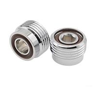 Adattatore per valvola per bombola subacquea, 23 x 16 mm/8 filettature, DIN al convertitore, in ottone cromato, resistente alla ruggine per regolatori (2 pezzi)