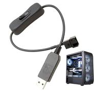 Adattatore per ventilatore USB - 3 pin 4 pin convertitore PWM USB, cavo splitter PWM | PC Computer Desktop Cooling System Car Maintenance, Connettore per ventola elettronica portatile, adattatore di