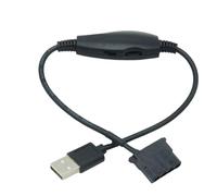 Adattatore per ventola PC, convertitore PWM USB a 3 pin/4 pin, connettore per ventola con manicotto, per PC, desktop, dispositivi elettronici, di raffreddamento, manutenzione auto
