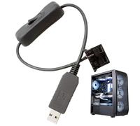Adattatore per ventola USB PWM - Convertitore da 3 a 4 pin, strumento di controllo della velocità | Modulo operativo completo della ventola, apparecchiature di raffreddamento del computer escr