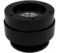 Adattatore per volante a sgancio rapido in lega di alluminio per simulatore di corse compatibile con base TURN Direct Drive nero e rosso (nero)