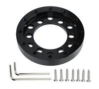 Adattatore per Volante Piastra Nera in Lega di Alluminio CNC per Volante Logitech G25 G27 G29 G920 13 14 Pollici(1)