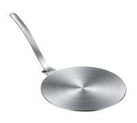 Adattatore Piano Induzione, Piastra Termica Per Induzione Acciaio Inox 430, Manico Amovibile - Diffusore Calore/Scongelamento Per Piani Cottura (22.7x20cm O 26.8x24cm)
