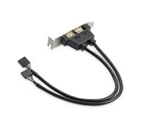 ST USBPLATELP - Staffa per slot 2x porte USB-A, profilo basso