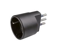 Poly Pool PP0432.1 Adattatore Spina Grande 16A e Presa Tedesca Nero