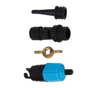 Adattatore Pompa 4 Beccucci Nylon Acciaio Adattatore Pompa 4 | Nylon e acciaio, 4 ugelli inclusi, gonfiaggio , compatto 7.8cm, per e kayak(Blue)
