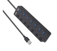 Adattatore Porta USB3.0 A 7 Porta con Singolo Adattatore USB USB Extender per PC Laptop Drive Mobile Home Expander