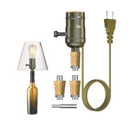 ADATTATORE PORTALAMPADA E27 BRONZO PER BOTTIGLIA LAMPADA DI VINO CON BASE RICICL