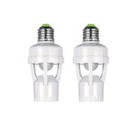 Adattatore Portalampada E27 con Sensore di Movimento PIR AC100-240V Convertitore Presa Lampadina LED Rilevatore Presenza Umana