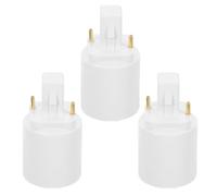 Adattatore Portalampada G24d E27 a 2 Pin Bianco 3 Pezzi | Uso per LED E27 e Corpi G24d, Struttura Compatta, per Aggiornamenti Efficienti e Riuso degli Impianti