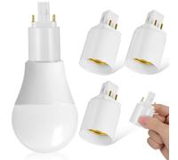 Adattatore Portalampada G24q a E27 a 4 Pin Ac100-230v, 4 Pezzi | Compatibile G24q e G24d, Riuso degli Impianti, per Plafoniere e Locali Commerciali