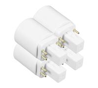 Adattatore Portalampada G24q a E27 a 4 Pin per Luci Domestiche | Confezione da 4 Pezzi, Bianco, per Ristrutturazione Illuminazione e Riuso degli Apparecchi Esistenti