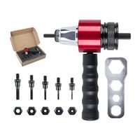 Adattatore Portatile per Rivettatrice, Kit Adattatore per Rivettatrice a Batteria M3-M8 con Impugnatura Staccabile, Chiave e Dadi, Kit di Fissaggio per Convertitore Automatico per Trapano Dado