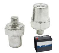 Adattatore post batteria, morsi di batteria - Adattatore per lato negativo positivo | Connettore di ricarica in lega di piombo per automobili, pacchetto di 2