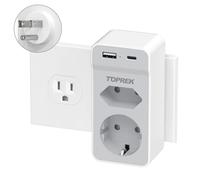 Adattatore Presa Americana, 4 in 1 Adattatore per Spina USA con USB con Spina Europea E Schuko, Canada, Messico, Thailandia, Spina USA Tipo B 3750W