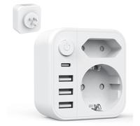 Adattatore Presa Americana, 6 in 1 Adattatore per Spina USA Con 3 USB a E 1 USB