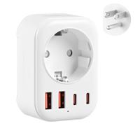 adattatore presa americana, adattatore usa con 2 USB A + 2 USB-C, adattatore presa usa per Canada Thailandia Messico