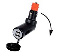 Adattatore presa corrente snodato con doppia USB - 1 PZ Osculati - 14.517.14