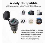 Adattatore Presa DIN Dual USB Per BMW E Accessori Moto, NEW