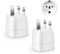 Adattatore Presa Inglese - 2 Pezzi Adattatore Universale Da Viaggio - 3250W Ada