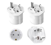 Adattatore Presa Inglese,3 pezzi Adattatore Presa Inglese a Spina Italiana,Adattatore Universale da Viaggio, Adattatore da Regno Unito a Italia per Gran Bretagna Qatar Irlanda Maldive, Tipo G